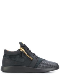 Baskets en cuir noires Giuseppe Zanotti Design