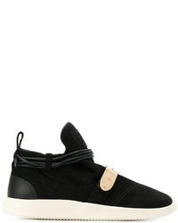 Baskets en cuir noires Giuseppe Zanotti Design