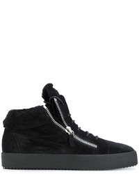 Baskets en cuir noires Giuseppe Zanotti Design