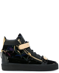 Baskets en cuir noires Giuseppe Zanotti Design