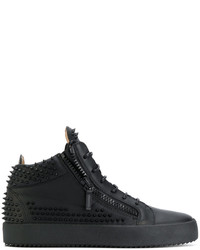 Baskets en cuir noires Giuseppe Zanotti Design