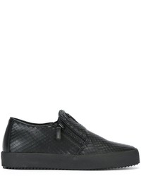 Baskets en cuir noires Giuseppe Zanotti Design