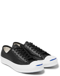 Baskets en cuir noires Converse