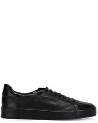 Baskets en cuir noires Jil Sander