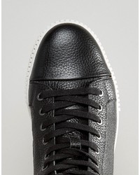 Baskets en cuir noires Calvin Klein