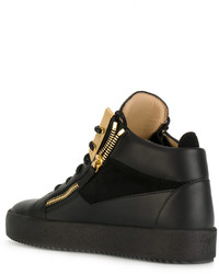 Baskets en cuir noires Giuseppe Zanotti Design