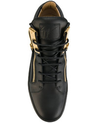 Baskets en cuir noires Giuseppe Zanotti Design