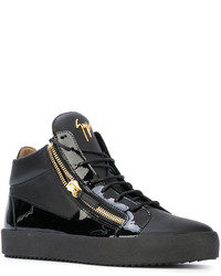 Baskets en cuir noires Giuseppe Zanotti Design