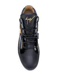 Baskets en cuir noires Giuseppe Zanotti Design