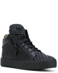 Baskets en cuir noires Giuseppe Zanotti Design