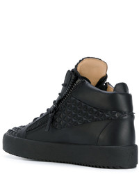 Baskets en cuir noires Giuseppe Zanotti Design