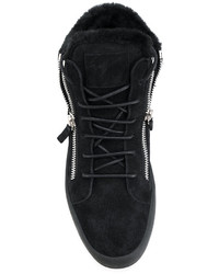 Baskets en cuir noires Giuseppe Zanotti Design