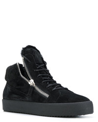 Baskets en cuir noires Giuseppe Zanotti Design