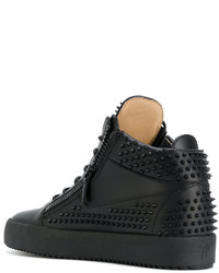 Baskets en cuir noires Giuseppe Zanotti Design