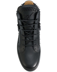 Baskets en cuir noires Giuseppe Zanotti Design