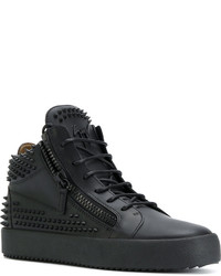 Baskets en cuir noires Giuseppe Zanotti Design