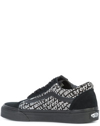 Baskets en cuir noires Vans