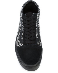 Baskets en cuir noires Vans