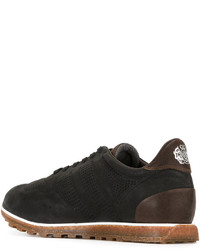 Baskets en cuir noires Alberto Fasciani