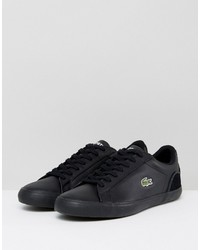 Baskets en cuir noires Lacoste