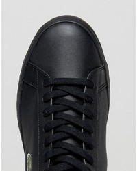 Baskets en cuir noires Lacoste