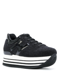 Baskets en cuir noires Hogan