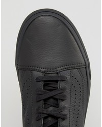 Baskets en cuir noires Vans