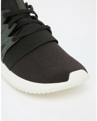 Baskets en cuir noires adidas