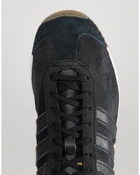 Baskets en cuir noires adidas