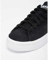 Baskets en cuir noires adidas