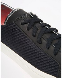 Baskets en cuir noires adidas