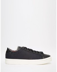 Baskets en cuir noires adidas