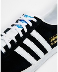 Baskets en cuir noires adidas