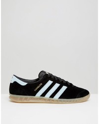 Baskets en cuir noires adidas