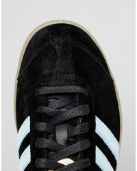 Baskets en cuir noires adidas