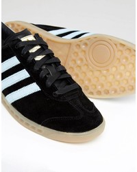 Baskets en cuir noires adidas