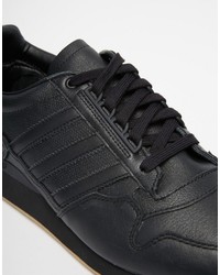 Baskets en cuir noires adidas