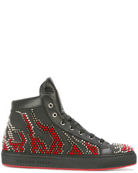 Baskets en cuir noires Philipp Plein