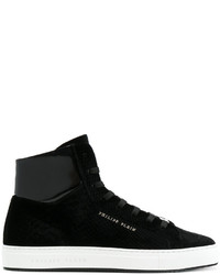 Baskets en cuir noires Philipp Plein