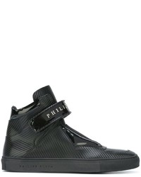 Baskets en cuir noires Philipp Plein