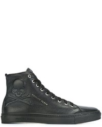 Baskets en cuir noires Philipp Plein