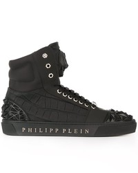 Baskets en cuir noires Philipp Plein