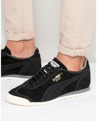 Baskets en cuir noires Puma