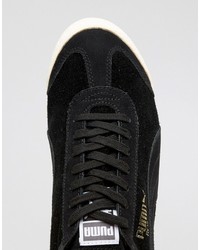 Baskets en cuir noires Puma