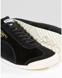 Baskets en cuir noires Puma