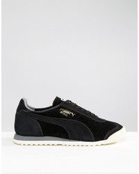 Baskets en cuir noires Puma