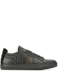 Baskets en cuir noires Roberto Cavalli