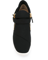 Baskets en cuir noires Giuseppe Zanotti Design