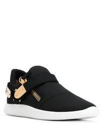 Baskets en cuir noires Giuseppe Zanotti Design