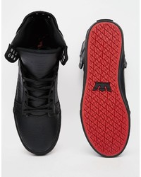 Baskets en cuir noires Supra